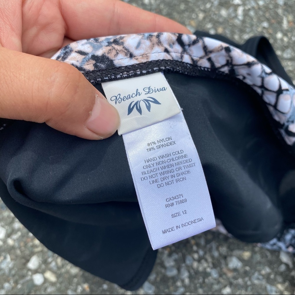 Beach Diva Snakeskin Python Snake Print Bikini Br… - image 8